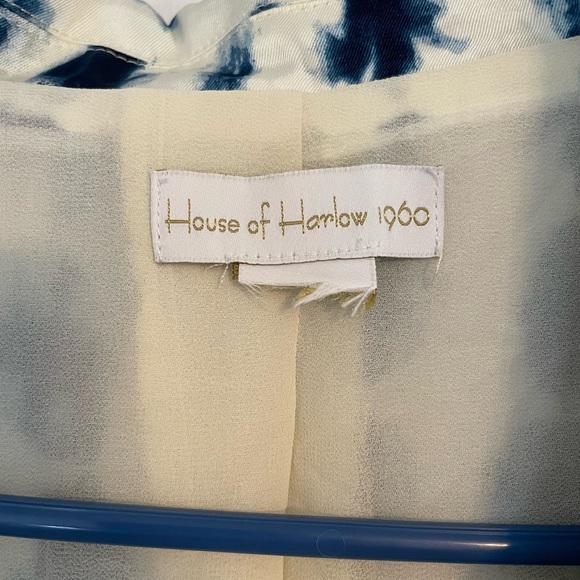 House of Harlow 1960 Tie Dye Satin Oversized Blazer - Picture 5 of 5